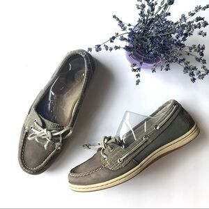 Sperry Firefish Metallic Sparkle Plaid Boat Shoes